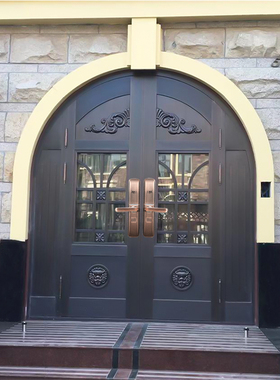 大门锁双开门专用假面板副锁装饰锁全自动指纹锁家用防盗门电子锁