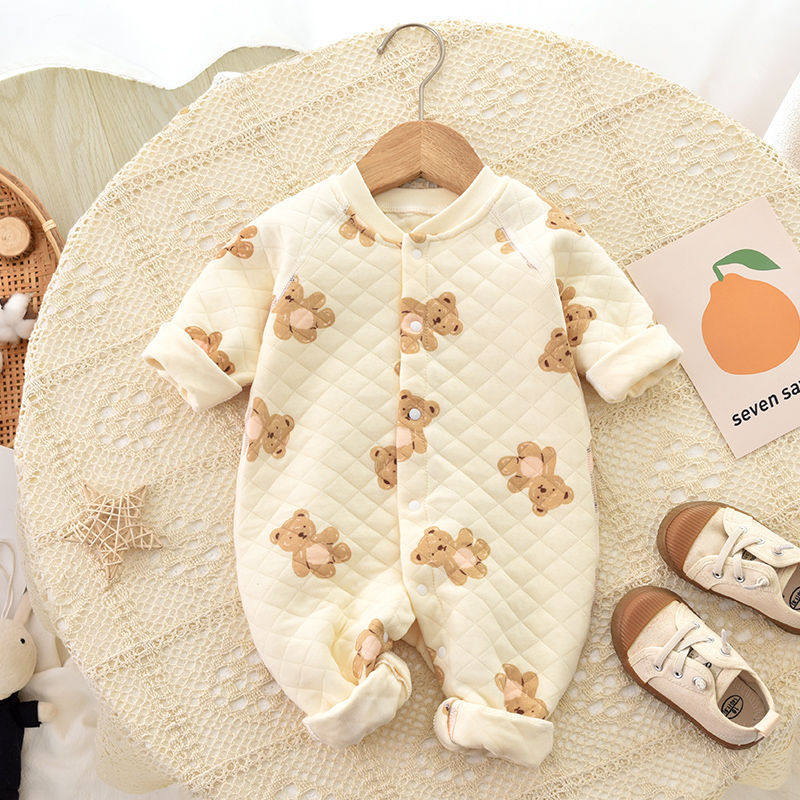 婴儿连体衣夹棉无骨哈衣秋冬季宝宝保暖衣纯棉爬服新生儿睡衣贴身,运动/瑜伽/健身/球迷用品,亲子家庭装,淘宝优惠券,粉丝福利购,淘宝优惠卷