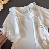 爬服6一12月婴儿夏装 薄款 洋气休闲婴幼儿短袖 凉感宝宝连体衣夏季