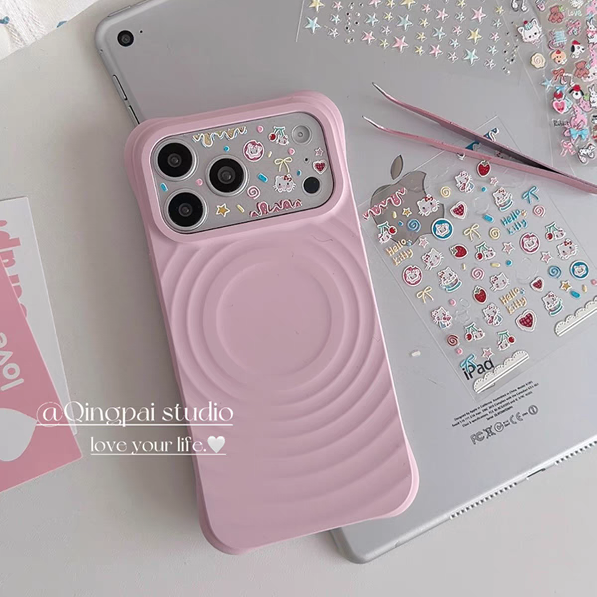 适用苹果17pro/17promax磨砂镜头膜超薄隐形透明镜头底座膜diy可爱卡通无痕粉色小熊星星蝴蝶小狗贴纸创意软,3C数码配件,手机贴膜,淘宝优惠券,粉丝福利购,淘宝优惠卷