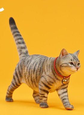 JXK中华田园猫4.0狸花三花猫咪仿真模型手办摆件饰品礼物玩具雕塑