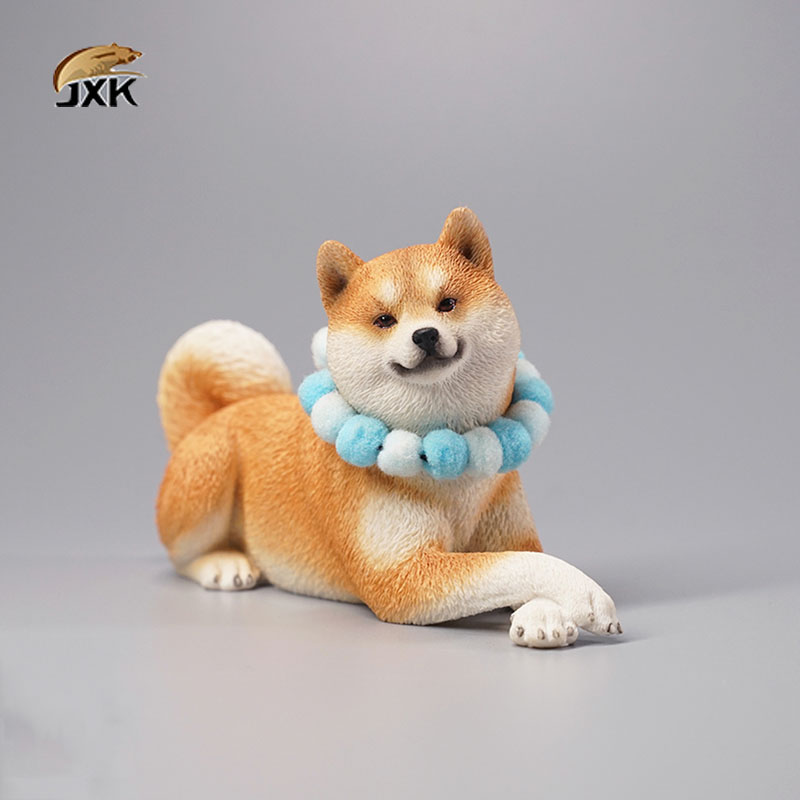 现货JXK1/6卧姿柴犬模型仿真动物手办可爱狗模型周边汽车宠物摆件 模玩/动漫/周边/娃圈三坑/桌游 潮玩盲盒 原图主图