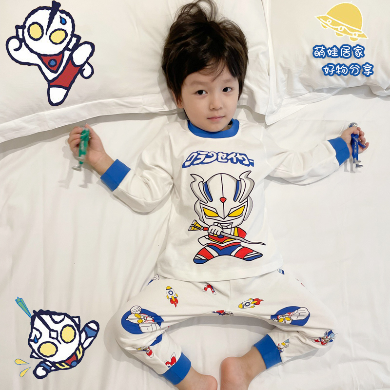 全棉日系秋季奥特曼内衣套装