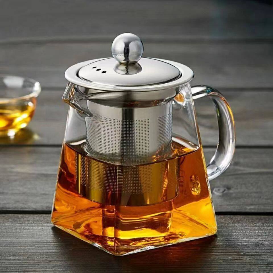 加厚茶壶泡茶壶内胆花茶壶红茶茶具玻璃不锈钢耐高温可加热耐热