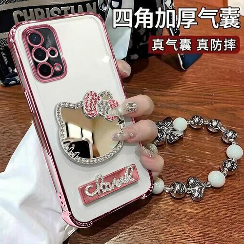 OPPOA93手机壳粉色KT猫镜子