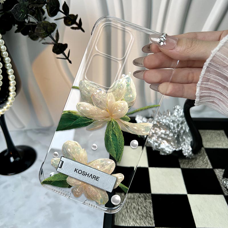 vivos18手机壳无边框水晶花