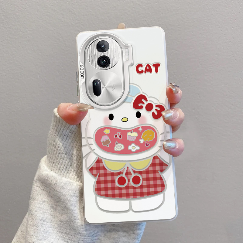 OPPORENO11格子衣KT大口磨砂彩银