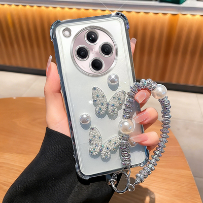 OPPOFINDX8珍珠蝴蝶电镀四角防摔