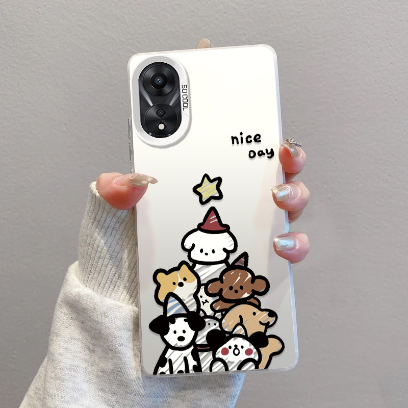 OPPOA58手机壳圣诞星星小狗