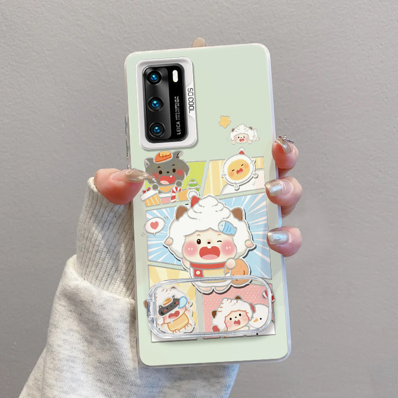 华为p40手机壳可爱插画懒洋洋