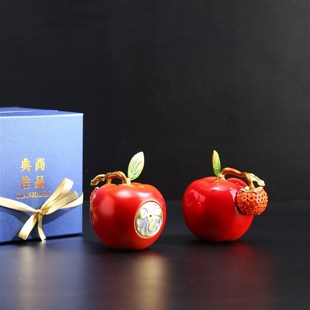 黄铜苹果摆件创意家居饰品真客厅车载工艺品装饰品生日礼物工厂