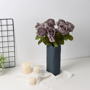 家居摆件陶瓷花瓶现代简约北欧玄关插花花器样板间软装工艺品摆设