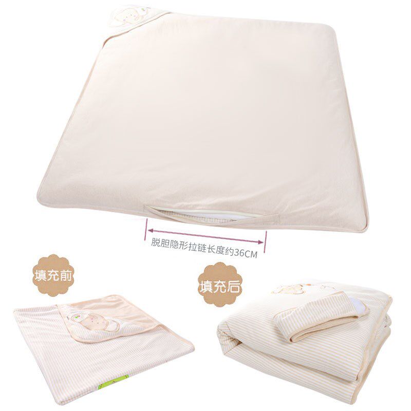 工厂直销 婴儿彩棉脱胆抱被新生儿睡袋