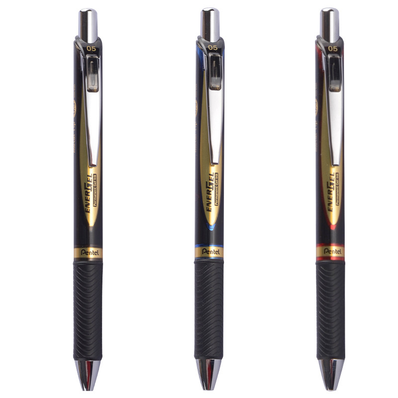 pentel/派通 blp75顺滑按动中性笔 按制速干财务签字笔 水笔 0.5mm