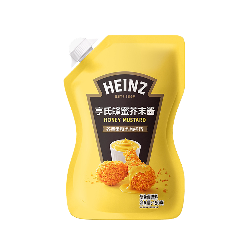 亨氏蜂蜜芥末酱立袋装150g沙拉酱立袋装炸鸡薯条汉堡三明治调味酱