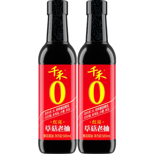 千禾零添加草菇老抽酿造酱油老抽