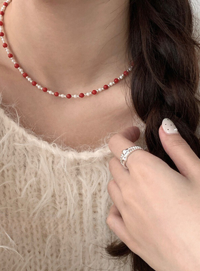 纯银项链新年新款锁骨链