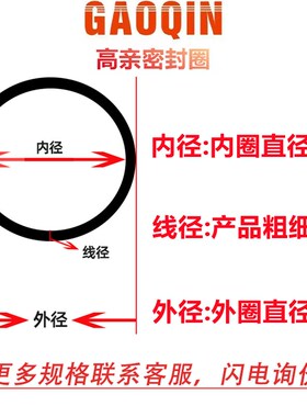 外径337/340/342/345/347/350/352*5FKM氟胶O型圈氟胶O型圈密封圈
