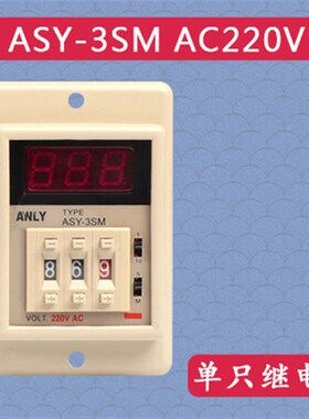 ASY-3SM时间继电器ANLY-2SM计时器999延时器220V定多时段24V秒S安