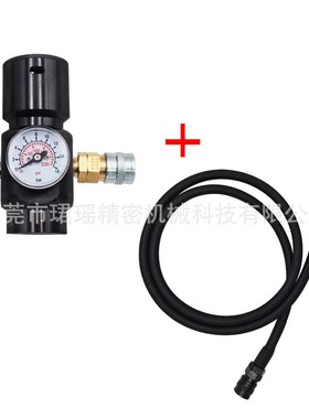 跨境CO2二氧化碳调节阀,减压器G1/2-14螺纹带美制快插母头130PSI