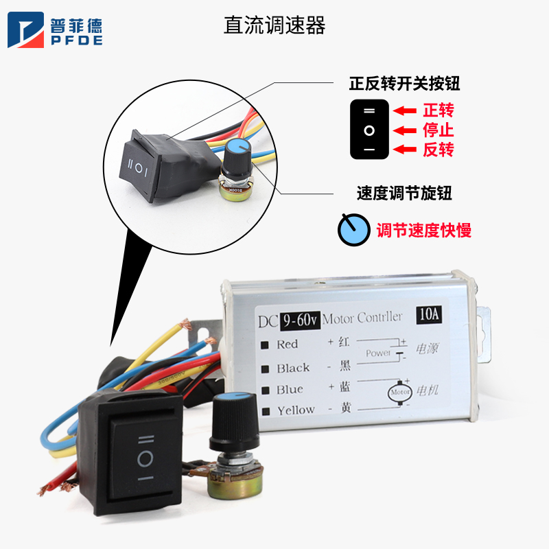 6W-180W直流调速减速电机大y力矩可调速正反转小型齿轮减速马达24