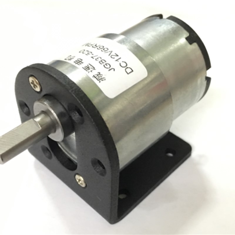 JGB37-520减速马达 微型直流减速B电机6V 12V 24V 机器人马达+支