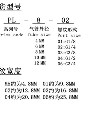 白色气动弯头气管快速快插直角接头PL8-02A/4-M5/6-01/10-03/12-0