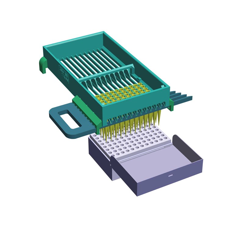 装枪头神器移液器l吸头分配器实验室插吸头神器插枪头快速安装工