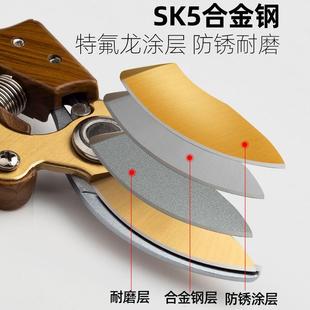 SK5修枝剪园艺剪刀剪树枝专用剪刀园林修剪果树修枝花艺修花剪刀