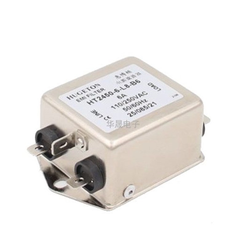 惠博顿电源滤波器HT2450-10-L8-H1 4N-H4G 6A单向EMI抗干扰 220V图片