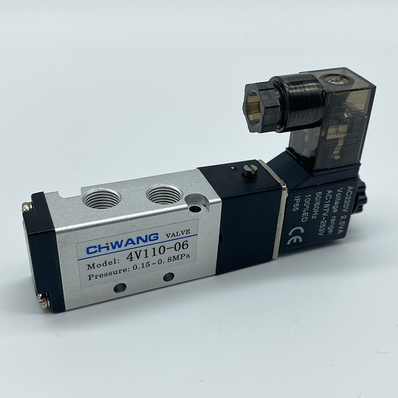 4V110-06 电磁阀4V110-M5 B 二位五通气动换向阀气阀 控制元件