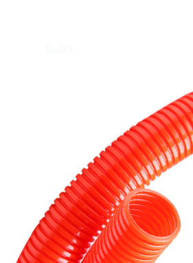 橙色国标白色塑料PP阻燃波v纹软管汽车线束保护套管PA尼龙接头防