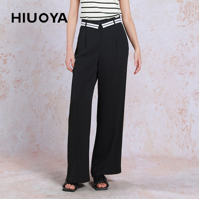 HIUOYA【夏装新品】宽松高西装裤/正装裤