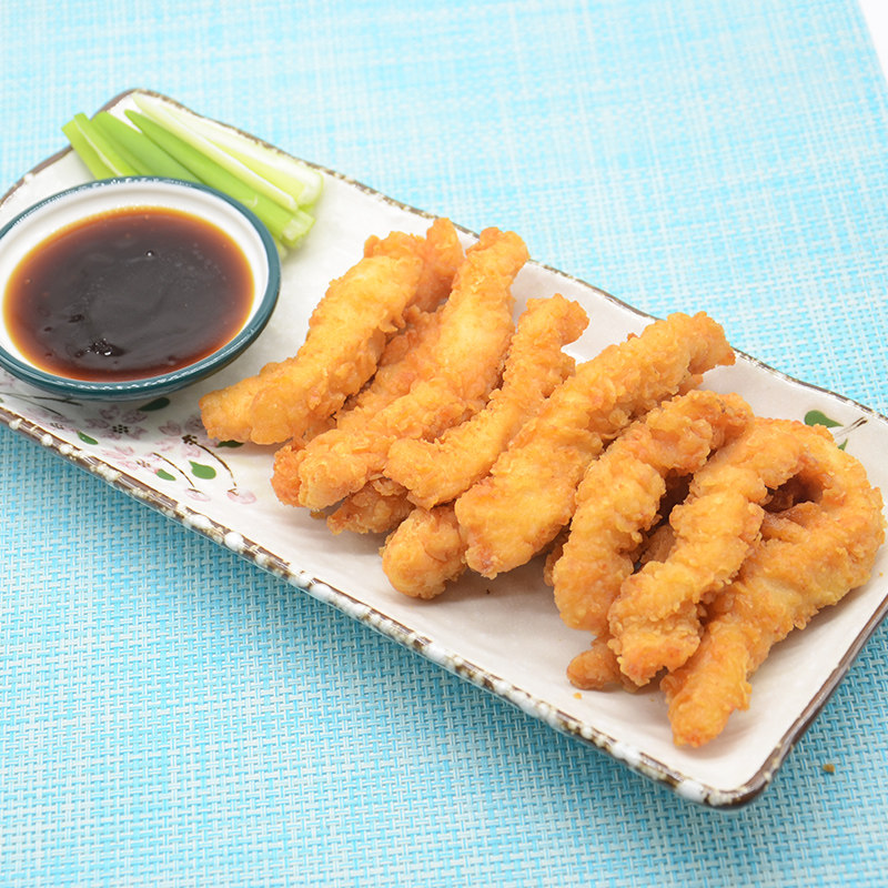 香辣鸡柳条定海针鸡肉