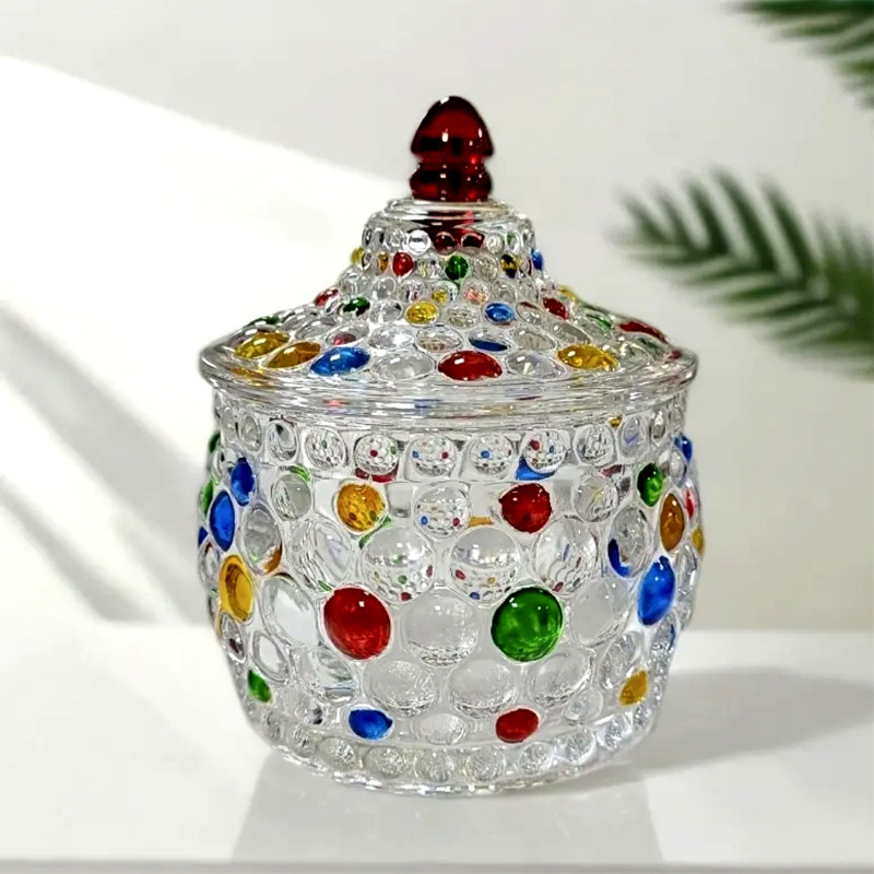 弗莱文茨欧式玻璃糖果罐带盖零食干果罐家用果盘客厅方糖缸糖果盅,家居饰品,储物罐,淘宝优惠券,粉丝福利购,淘宝优惠卷