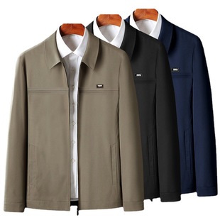 Men's outerwear middle-aged men's jacket elderly top dad外套