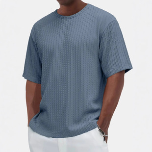 Texture Basic Tee Men Casual 肌理感百搭圆领短袖T恤男