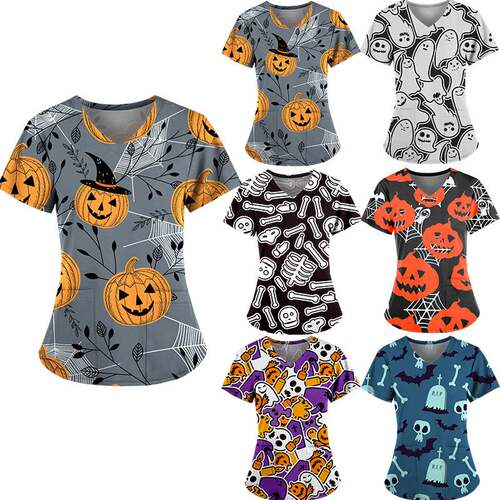 HalloweenV-neckshortsleeved