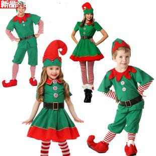 Halloween Christmas Elf Green 潮 Children Costume万圣节服装