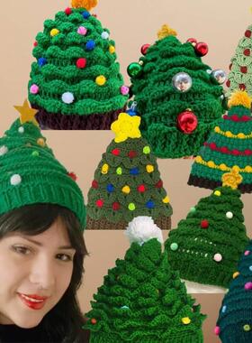 Christmas decoration hat, woolen Christmas hat毛条圣诞帽
