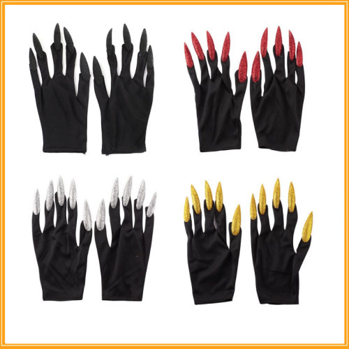 HalloweenSkullGoldPowderGloves
