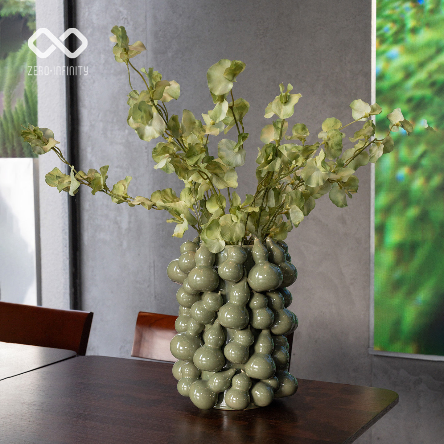 中古新中式葫芦花器陶瓷花瓶