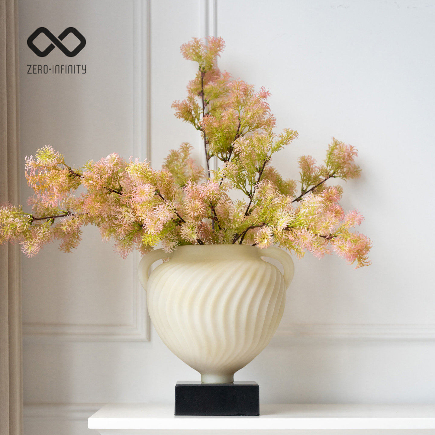 中古风双耳花瓶客厅餐厅软装摆件