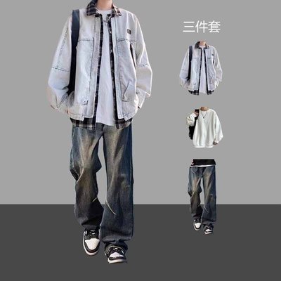 高级感痞帅牛仔外套男款春秋季
