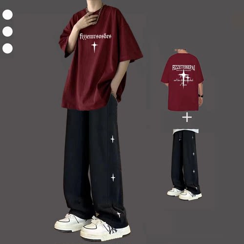 纯棉短袖t恤夏季青少年休闲运动