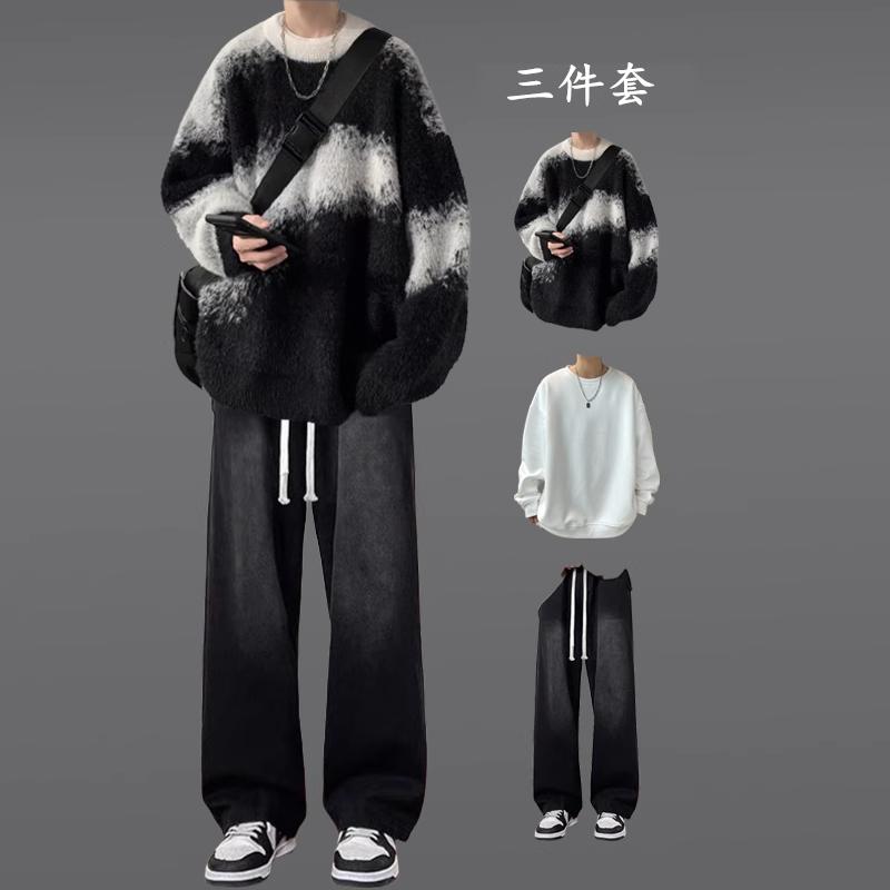 一整套搭配毛衣软糯套头圆领