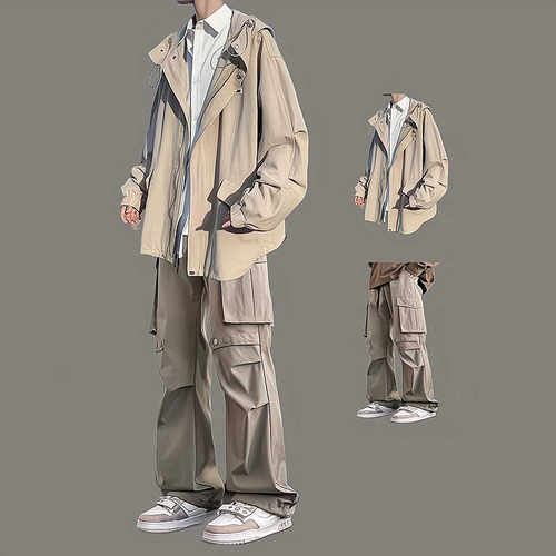套装长袖外套一套搭配春秋季男生