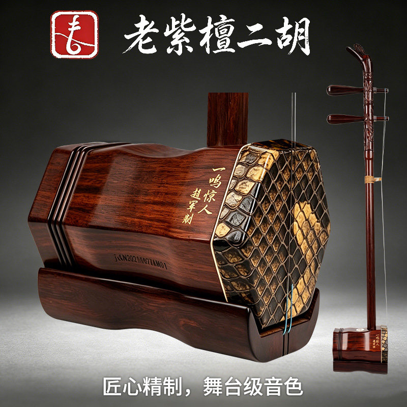 赵军老紫檀二胡乐器旗舰店正品专业演奏胡琴品牌厂家直销一鸣惊人