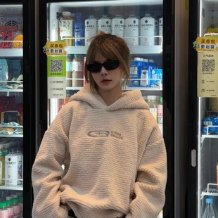 超厚酷潮男女通款 毛绒冬季 加厚加绒羊羔毛卫衣 嘻哈街舞 DOG