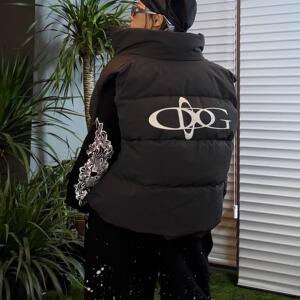 O-DOG 美式立领马甲 保暖冬季情侣款马甲厚实高街时髦潮流街舞